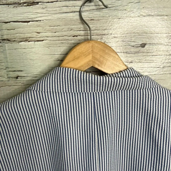 Anne Klein blue striped  blazer size small - Picture 7 of 9